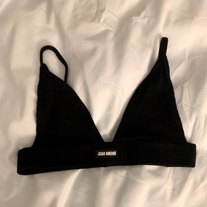 Joah Brown Black FlexRib Triangle Bra XS/S